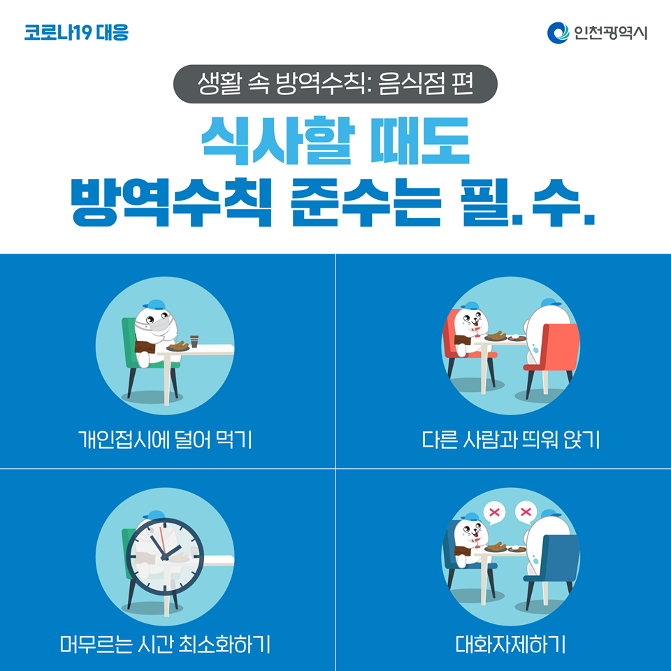 생활 속 방역수칙 음식점편의 1번째 이미지